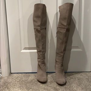 Tan/taupe suede convertible WHBM boots